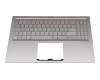 Tastatur inkl. Topcase SF (schweiz-französisch) silber/silber mit Backlight original für Asus ZenBook 15 UX533FAC