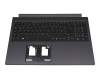 Tastatur inkl. Topcase DE (deutsch) schwarz/schwarz mit Backlight original für Acer Aspire 7 (A715-75G)