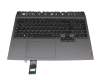 Tastatur inkl. Topcase DE (deutsch) schwarz/grau mit Backlight original für Lenovo Legion Pro 5-16ACH6H (82JQ)