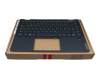 Tastatur inkl. Topcase DE (deutsch) blau/blau mit Backlight (Abyss Blue) original für Lenovo Yoga 6-13ALC6 (82ND)