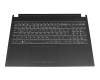 Tastatur inkl. Topcase DE (deutsch) schwarz/schwarz mit Backlight für Mifcom High-End R5 3600 RTX 2070 (NH55AFW)