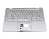 Tastatur DE (deutsch) silber mit Backlight original für Acer Chromebook Spin 514 (CP514-2H)