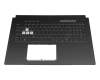 Tastatur inkl. Topcase DE (deutsch) schwarz/transparent/grau mit Backlight original für Asus TUF Gaming F17 FX707ZM