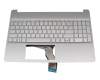 Tastatur inkl. Topcase DE (deutsch) silber/silber original für HP 15s-eq0000