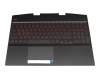 Tastatur inkl. Topcase DE (deutsch) schwarz/schwarz mit Backlight original für HP Omen 15-dh1096ng (1L6V2EA)