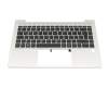 Tastatur inkl. Topcase DE (deutsch) schwarz/silber mit Backlight original für HP EliteBook 640 G10