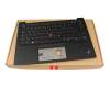 Tastatur inkl. Topcase DE (deutsch) schwarz/schwarz mit Backlight und Mouse-Stick original für Lenovo ThinkPad X1 Carbon G10 (21CC)