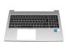 11801ZX Original HP Tastatur inkl. Topcase DE (deutsch) schwarz/silber mit Backlight