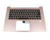 13N1-20A0E01 Original Acer Tastatur inkl. Topcase DE (deutsch) schwarz/pink mit Backlight