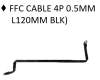 Asus 14010-00172600 FFC Kabel 4P 0.5MM L120MM BLK
