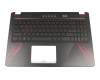 1KAHZZQ0054 Original Asus Tastatur inkl. Topcase DE (deutsch) schwarz/schwarz mit Backlight