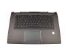 5CB0M14142 Original Lenovo Tastatur inkl. Topcase DE (deutsch) schwarz/grau mit Backlight