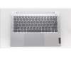 Lenovo 5CB1L10862 C-Cover with keyboard, Czech Slovakian, Cloud Grey, Backlight, Non-Fingerprint, UK