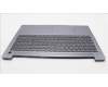 Lenovo 5CB1L45900 C-Abdeckung mit Tastatur, Englisch (GB), Arktisgrau, Hintergrundbeleuchtung, Fingerabdruck