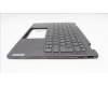 Lenovo 5CB1L47268 C-Abdeckung mit Tastatur, Skandinavien, sturmgrau, Fingerabdruckleser