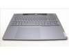 Lenovo 5CB1L68944 C-Abdeckung mit Tastatur, Hebräisch, sturmgrau, Hintergrundbeleuchtung, Fingerabdruckleser