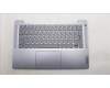 Lenovo 5CB1M46200 C-Cover with keyboard, UK English, Arctic Grey, Fingerprint, UK