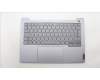 Lenovo 5CB1M48326 C-Cover with keyboard, Belgian, Arctic Grey, Backlight, UK
