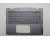 Lenovo 5CB1N61316 C-Cover with keyboard, Belgian, Luna Grey, w/Storm Grey Keycaps, UK