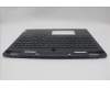Lenovo 5CB1N61451 C-Cover with keyboard, Czech Slovakian, Eclipse Black, White Backlight, UK