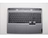 Lenovo 5CB1P55279 C-Cover with keyboard, Nordic, Luna Grey, Backlight, UK
