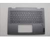 Lenovo 5CB1P74347 C-Cover with keyboard, Belgian, Luna Grey, FingerPrint, UK