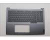 Lenovo 5CB1P85712 C-Cover with keyboard, Nordic, Luna Grey, FingerPrint, UK