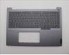 Lenovo 5CB1P85715 C-Cover with keyboard, Slovenian, Luna Grey, FingerPrint, UK