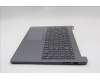 Lenovo 5CB1Q43289 C-Cover with keyboard, Ukraine, Luna Grey, Backlight, US