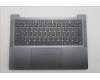 Lenovo 5CB1Q62815 C-Cover with keyboard, Belgian, Luna Grey, Non-Backlight, UK
