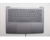 Lenovo 5CB1Q64060 C-Cover with keyboard, US English Euro, Luna Grey, Backlight, US