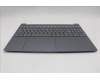 Lenovo 5CB1R08998 C-Cover with keyboard, Greek, Luna Grey, Backlight, US