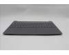 Lenovo 5CB1R09006 C-Cover with keyboard, Nordic, Luna Grey, Backlight, UK