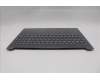 Lenovo 5CB1R27815 C-Cover with keyboard, Czech Slovakian, Luna Grey, Backlight, UK