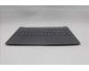 Lenovo 5CB1R30166 C-Cover with keyboard, Slovenian, Luna Grey, Backlight