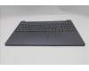 Lenovo 5CB1R35615 C-Cover with keyboard, Belgian, Luna Grey, Backlight, UK