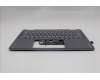 Lenovo 5CB1R61231 C-Cover with keyboard, Norwegian, Luna Grey, FingerPrint, Puresight Logo, UK
