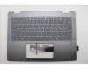 Lenovo 5CB1R61241 C-Cover with keyboard, US English Euro, Luna Grey, FingerPrint, Puresight Logo