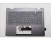 Lenovo 5CB1R61246 C-Cover with keyboard, Belgian, Luna Grey, FingerPrint, Puresight Logo, UK