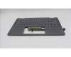 Lenovo 5CB1R61530 C-Cover with keyboard, Spanish, Luna Grey, FingerPrint, Non-Puresight Logo, UK