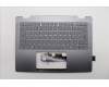 Lenovo 5CB1R61554 C-Cover with keyboard, German, Luna Grey, Non-FingerPrint, Non-Puresight Logo, UK