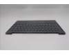 Lenovo 5CB1R61654 C-Cover with keyboard, Italian, Luna Grey, Puresight Logo, Screw, UK