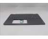 Lenovo 5CB1R68005 C-Cover with keyboard, Norwegian, Luna Grey, Puresight Logo, FingerPrint, UK