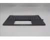 Lenovo 5CB1R68317 C-Cover with keyboard, Belgian, Luna Grey, Puresight Logo, UK