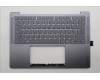 Lenovo 5CB1R68337 C-Cover with keyboard, Spanish, Luna Grey, Non-Puresight Logo, UK