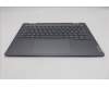 Lenovo 5CB1R70690 C-Cover with keyboard, Czech Slovakian, Luna Grey, Backlight, UK