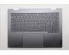 Lenovo 5CB1R70693 C-Cover with keyboard, Nordic, Luna Grey, Backlight, UK