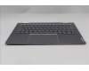Lenovo 5CB1R70694 C-Cover with keyboard, Slovenian, Luna Grey, Backlight, UK