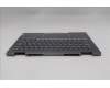 Lenovo 5CB1R71040 C-Cover with keyboard, Switzerland, Luna Grey, Backlight, UK