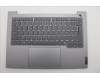 Lenovo 5CB1S00178 C-Cover with keyboard, Belgian, Arctic Grey, Backlight, U-series, UK